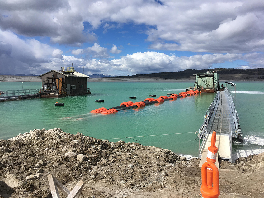 Pump Install Mining Site Barge
