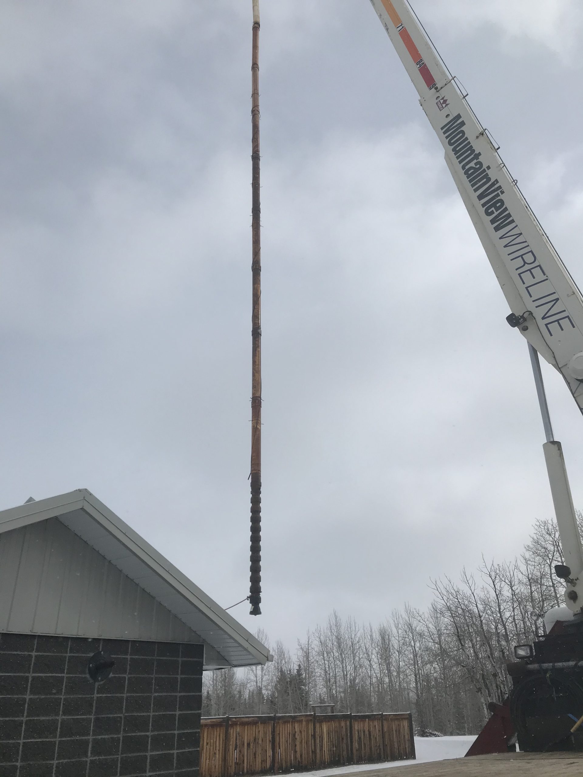 Pump removal with crane