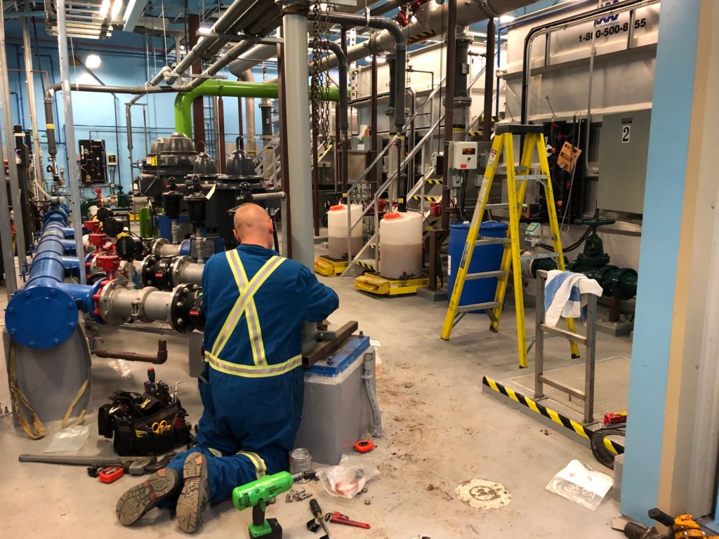 WTP-Peerless-Pump-Install Pump install at water treatment plant
