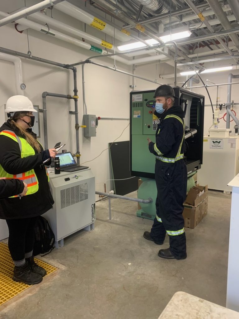 air-audit Two Chamco technicians performing an air audit
