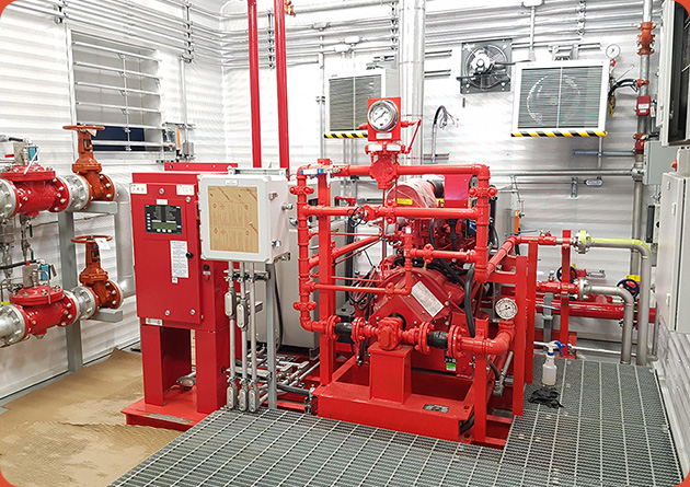 A modularized fire pump system.