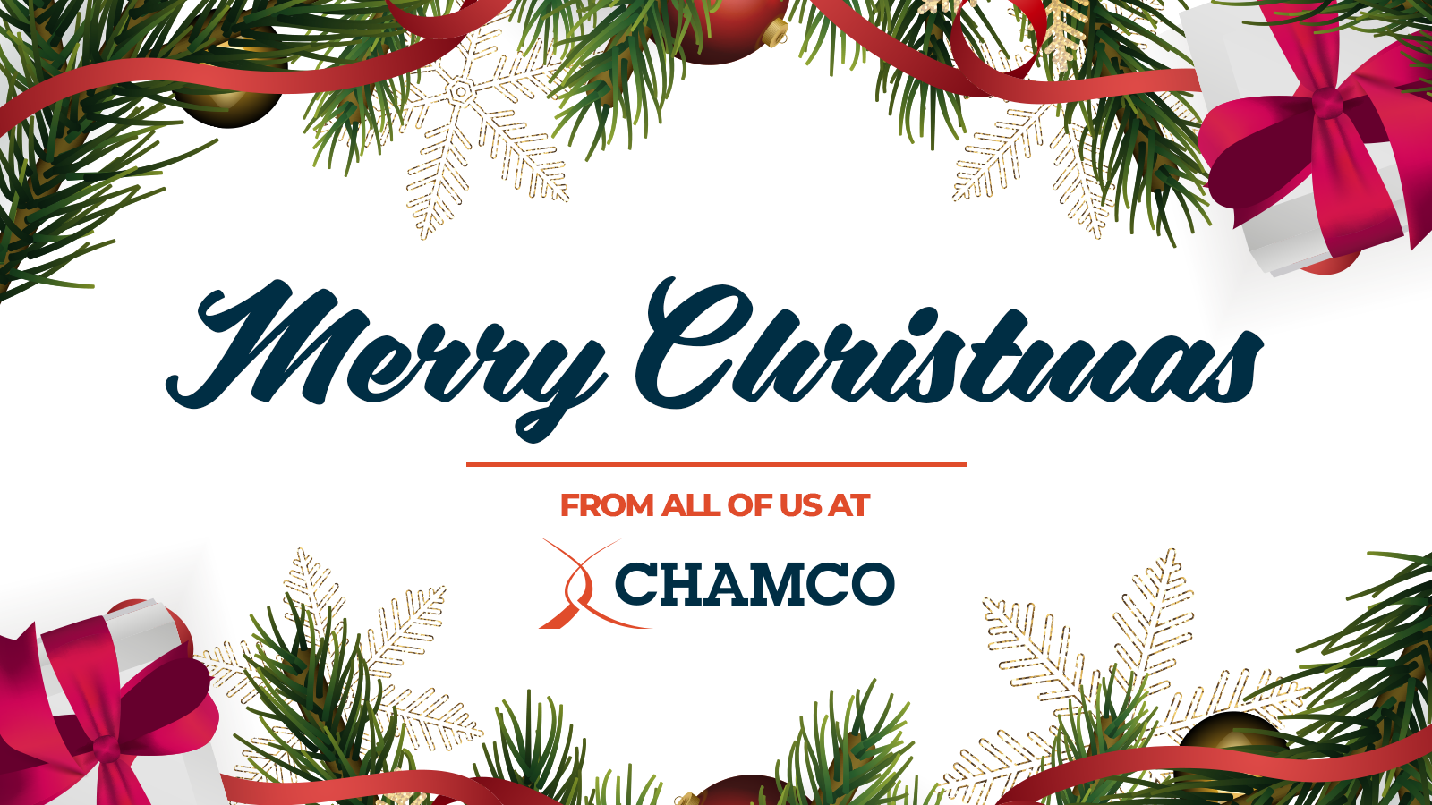 Merry Christmas from all of us at Chamco