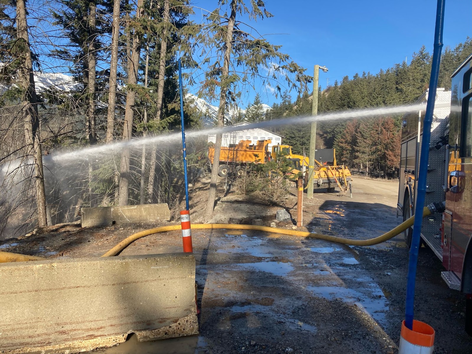 fire-pump-testing A fire truck spraying water