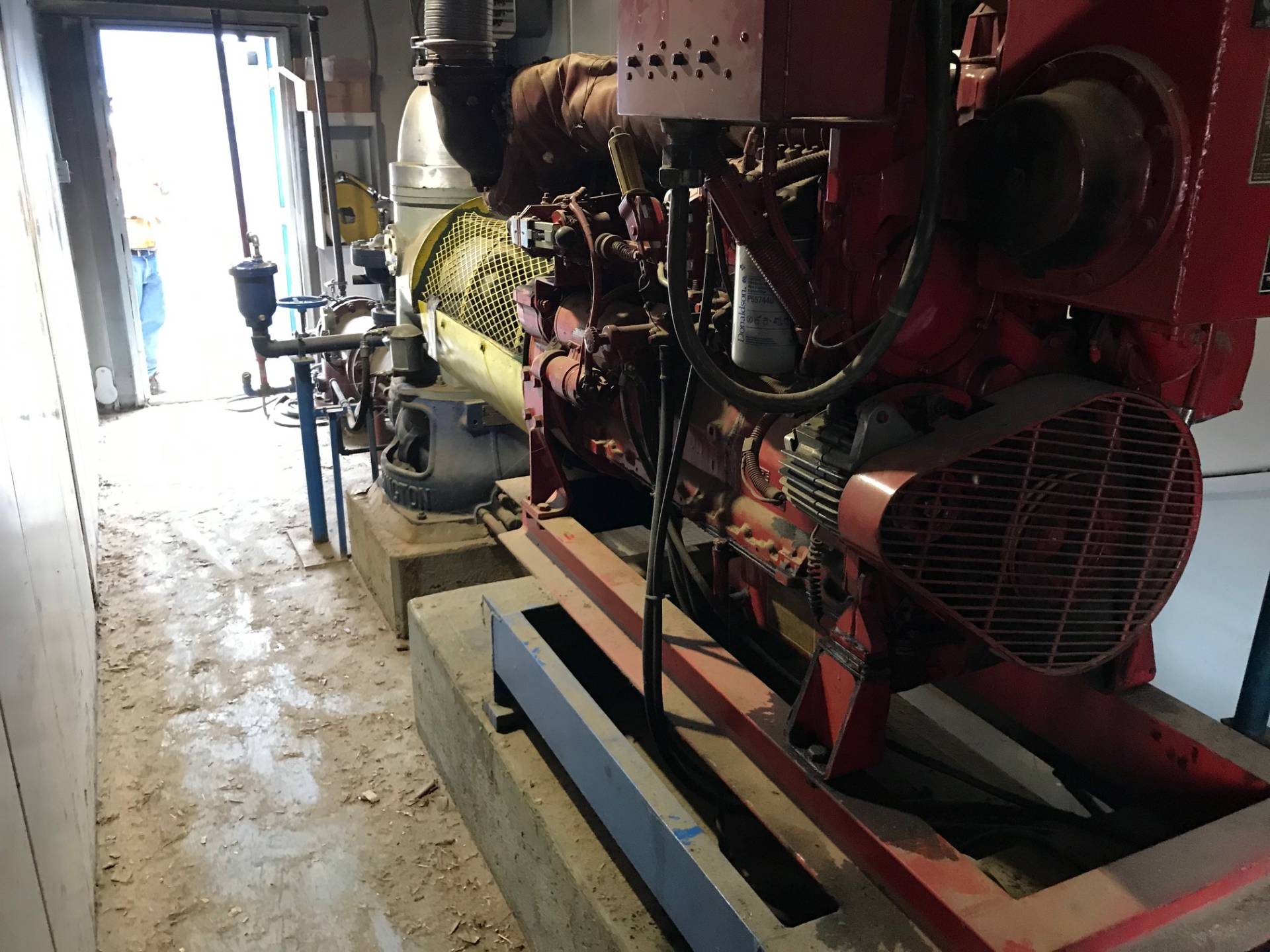 Chamco air compressor package in a trailer house
