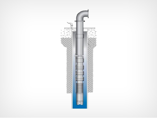 A Peerless vertical submersible pump