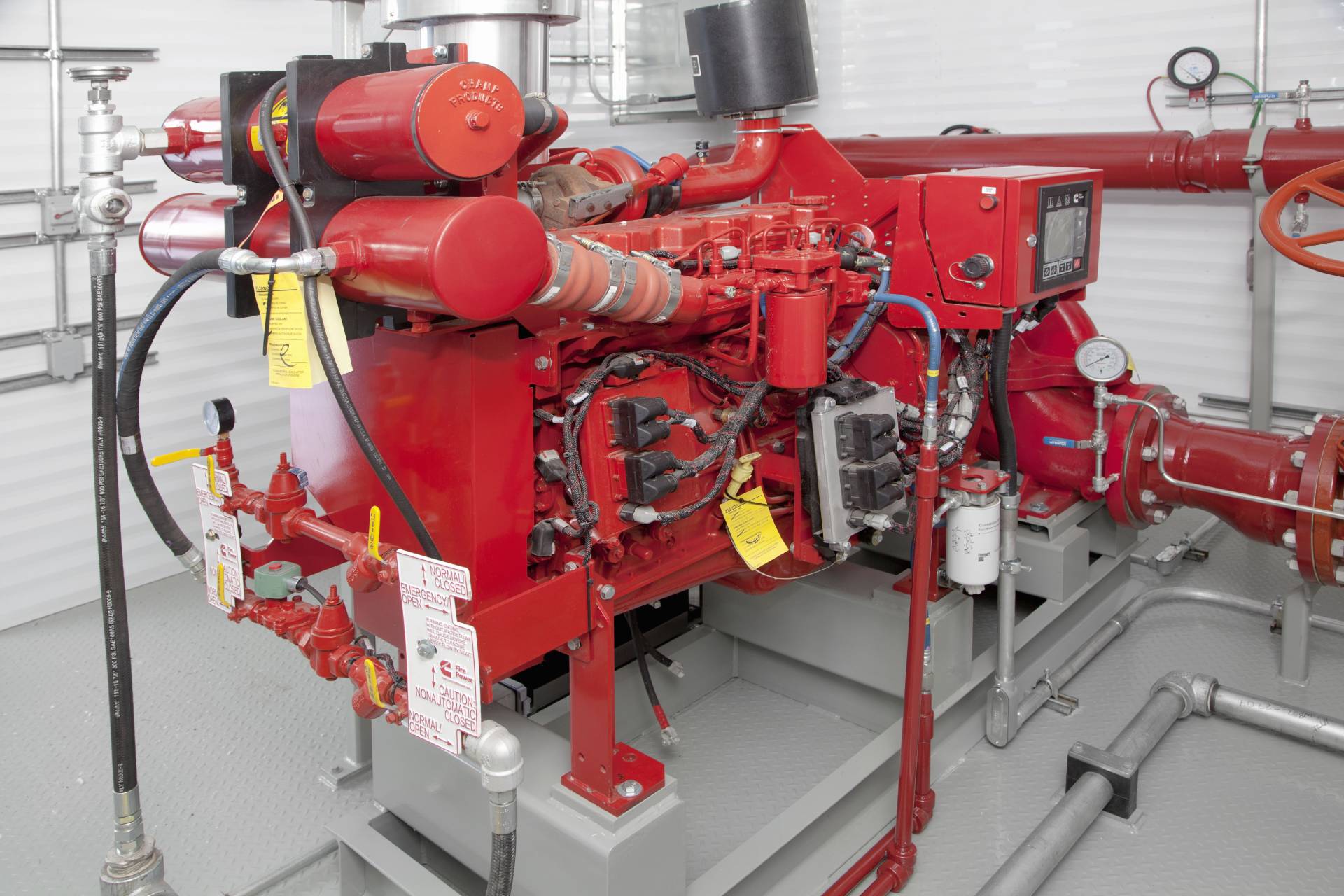 An industrial fire pump.