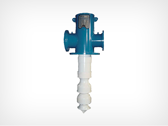 Peerless vertical turbine pump showing the discharge head, column pipe, bowl assembly, and suction bell against a white background.